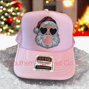 Pink Bubblegum Santa Trucker Hat